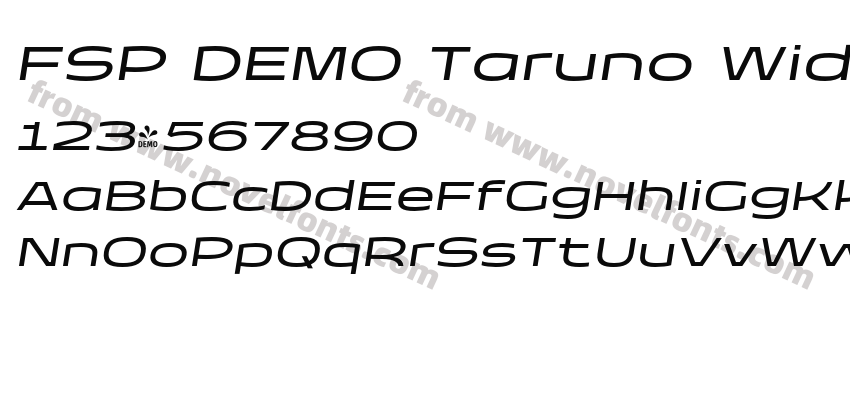 FSP DEMO Taruno Wide ItalicPreview