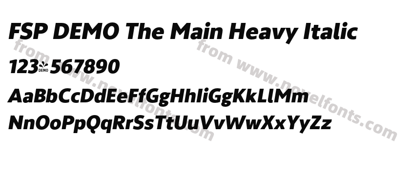 FSP DEMO The Main Heavy ItalicPreview