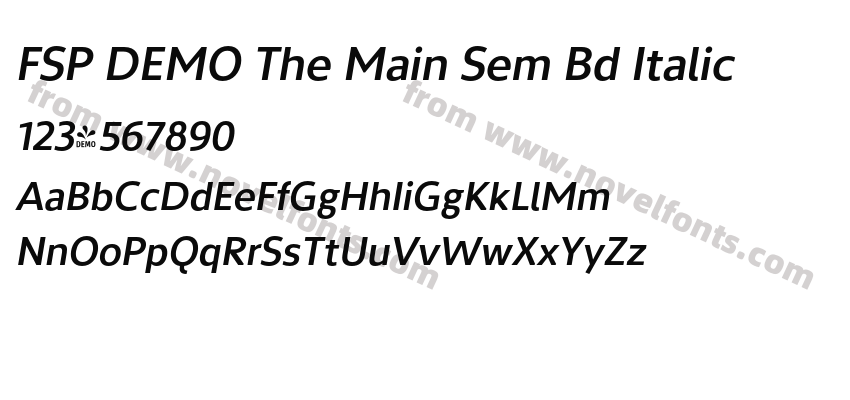FSP DEMO The Main Sem Bd ItalicPreview