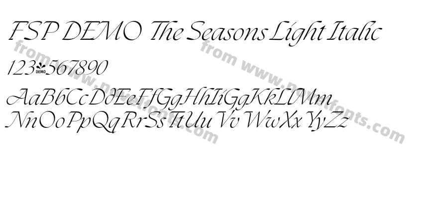 FSP DEMO The Seasons Light ItalicPreview