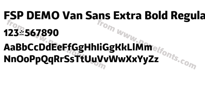 FSP DEMO Van Sans Extra Bold RegularPreview