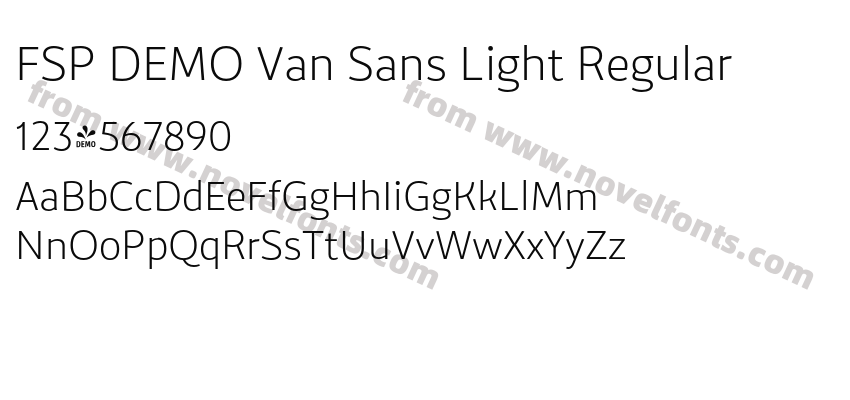 FSP DEMO Van Sans Light RegularPreview