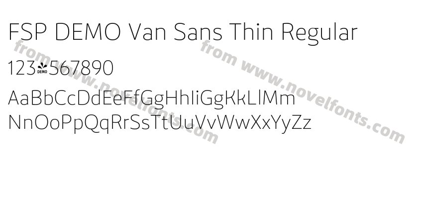 FSP DEMO Van Sans Thin RegularPreview