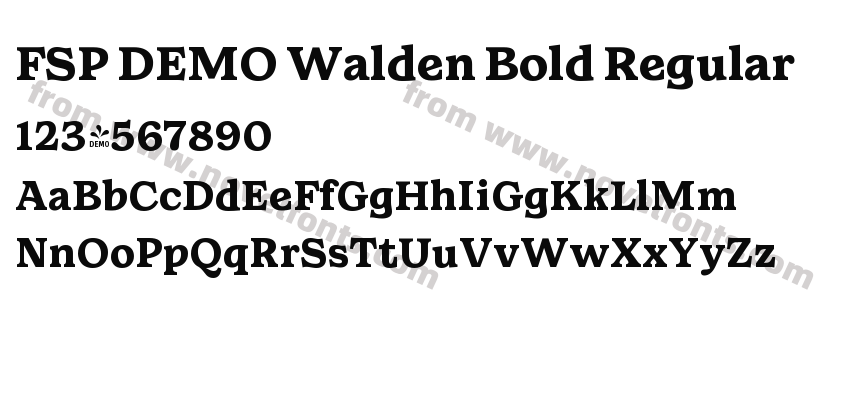 FSP DEMO Walden Bold RegularPreview
