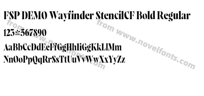 FSP DEMO Wayfinder StencilCF Bold RegularPreview