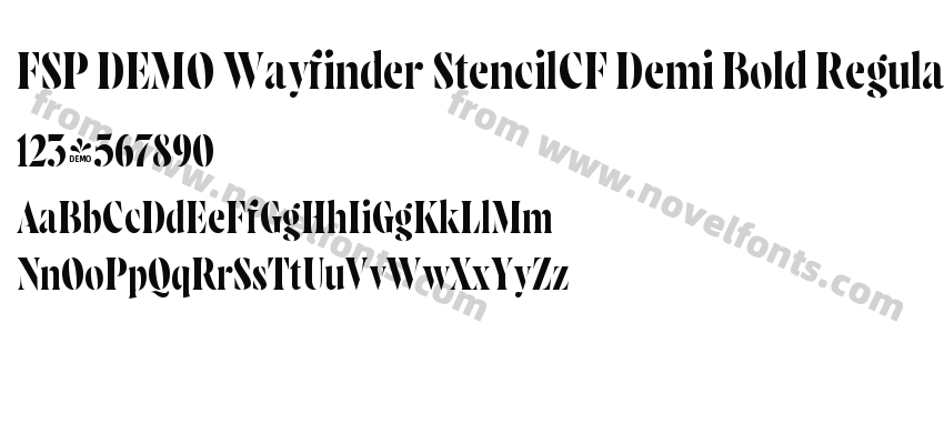 FSP DEMO Wayfinder StencilCF Demi Bold RegularPreview