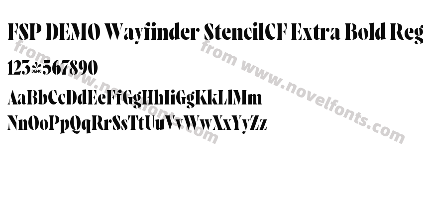 FSP DEMO Wayfinder StencilCF Extra Bold RegularPreview