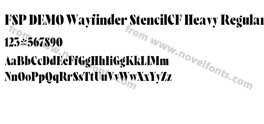 FSP DEMO Wayfinder StencilCF Heavy RegularPreview