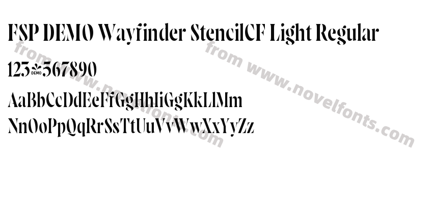 FSP DEMO Wayfinder StencilCF Light RegularPreview