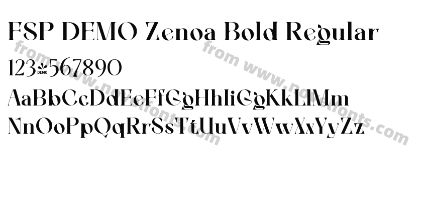 FSP DEMO Zenoa Bold RegularPreview