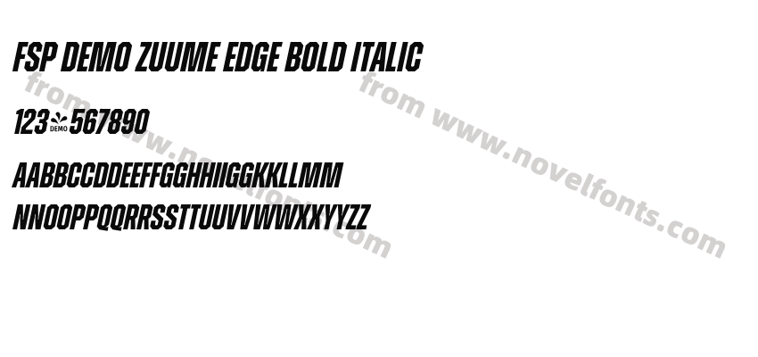 FSP DEMO Zuume Edge Bold ItalicPreview