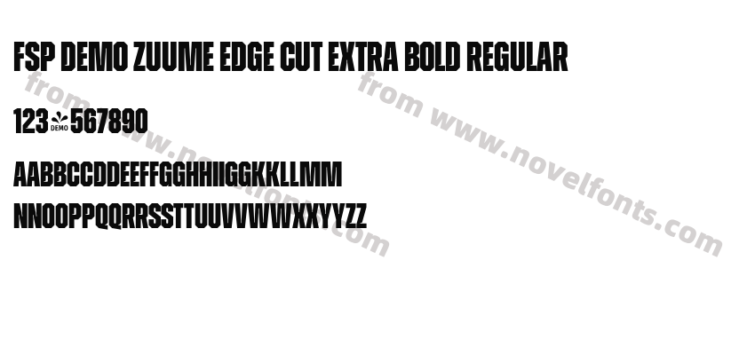FSP DEMO Zuume Edge Cut Extra Bold RegularPreview