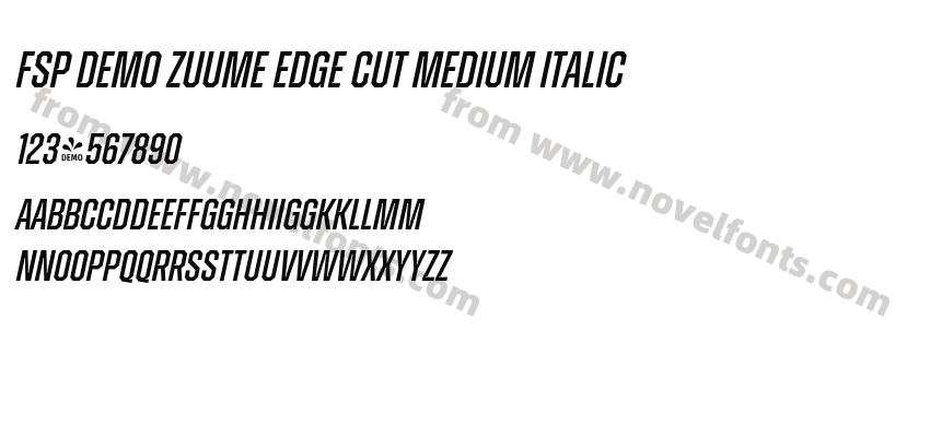 FSP DEMO Zuume Edge Cut Medium ItalicPreview