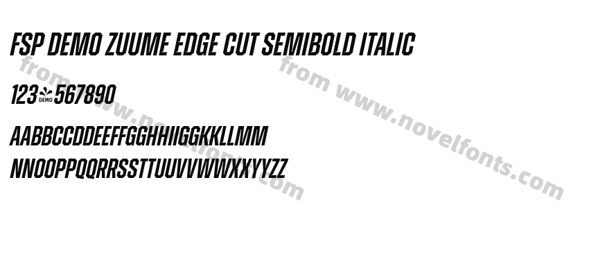FSP DEMO Zuume Edge Cut Semibold ItalicPreview