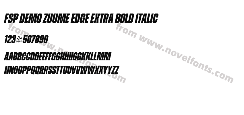 FSP DEMO Zuume Edge Extra Bold ItalicPreview