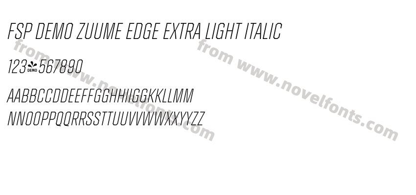 FSP DEMO Zuume Edge Extra Light ItalicPreview