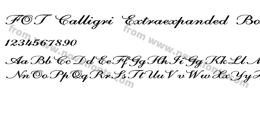 FOT Calligri Extraexpanded BoldPreview