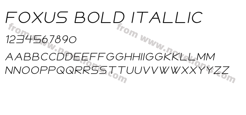 FOXUS BOLD ITALLICPreview