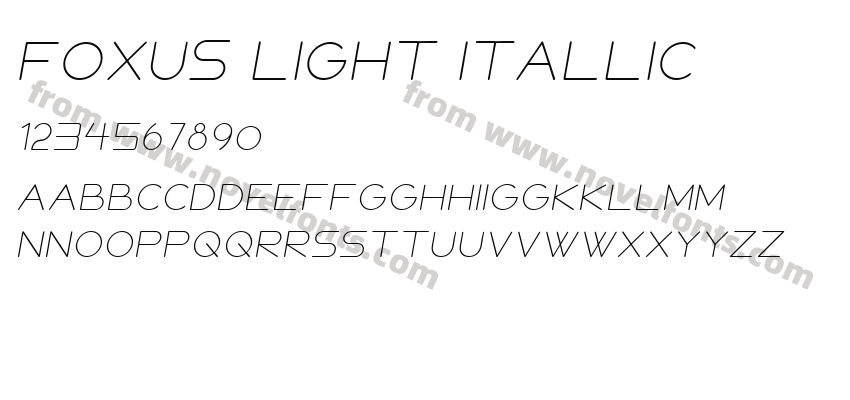 FOXUS LIGHT ITALLICPreview