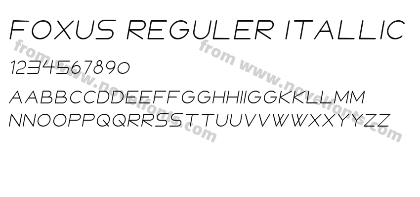 FOXUS REGULER ITALLICPreview