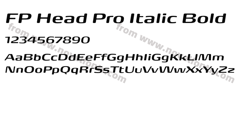 FP Head Pro Italic BoldPreview