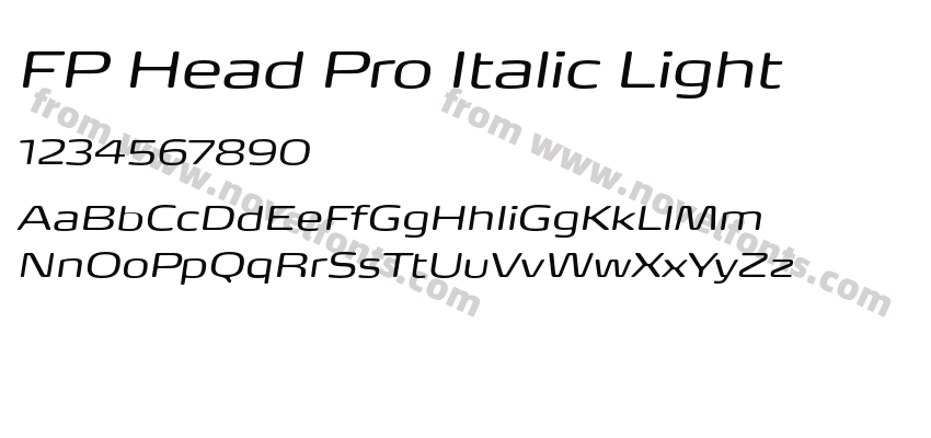FP Head Pro Italic LightPreview