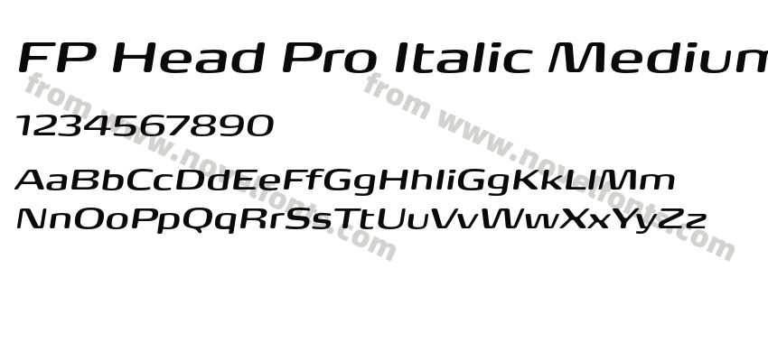 FP Head Pro Italic MediumPreview