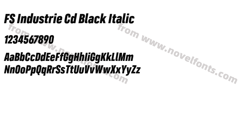 FS Industrie Cd Black ItalicPreview