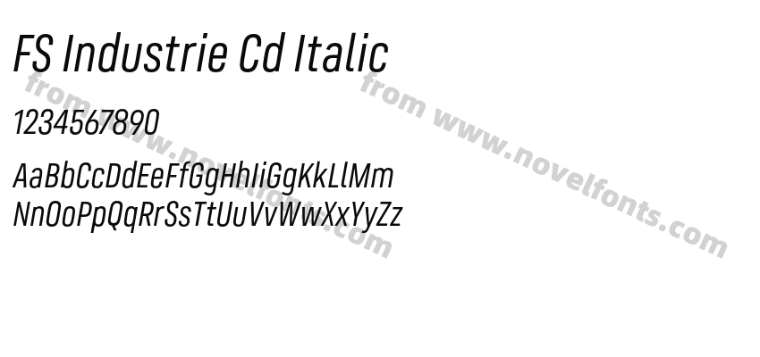 FS Industrie Cd ItalicPreview