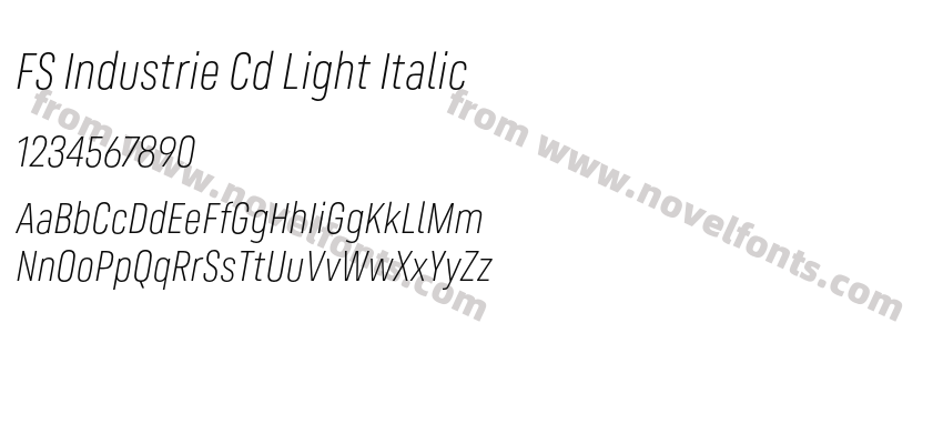 FS Industrie Cd Light ItalicPreview