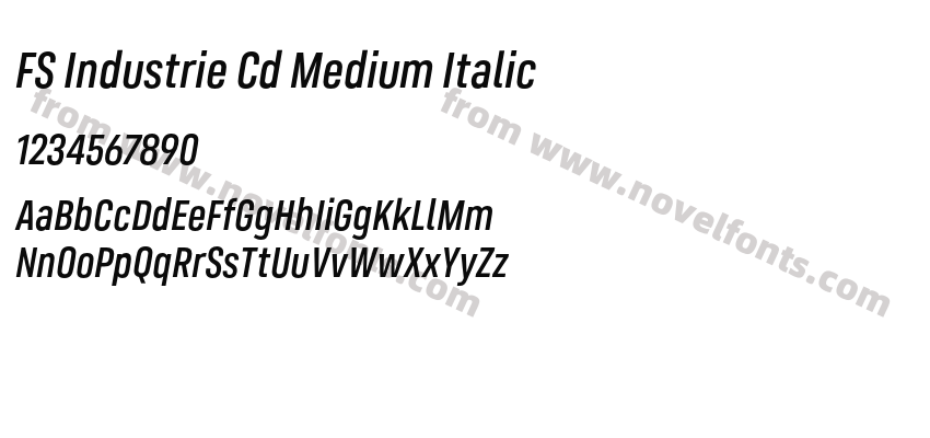 FS Industrie Cd Medium ItalicPreview