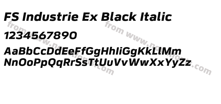 FS Industrie Ex Black ItalicPreview