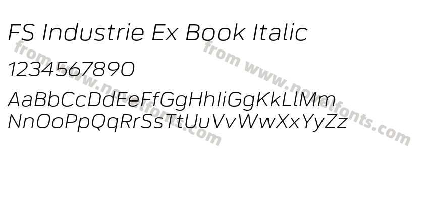 FS Industrie Ex Book ItalicPreview