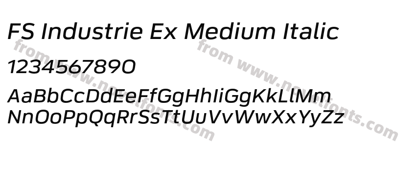 FS Industrie Ex Medium ItalicPreview