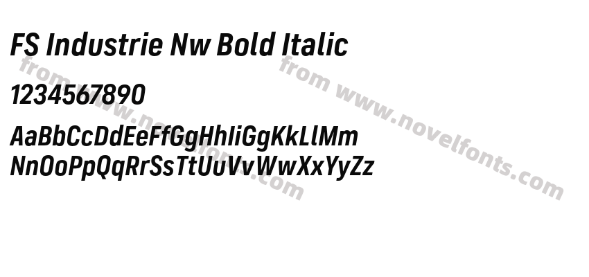 FS Industrie Nw Bold ItalicPreview