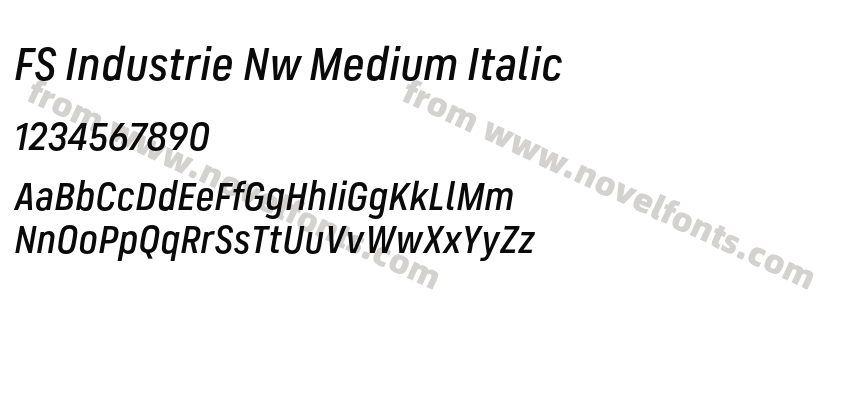 FS Industrie Nw Medium ItalicPreview