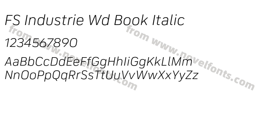FS Industrie Wd Book ItalicPreview