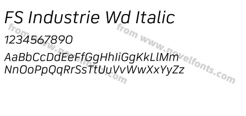 FS Industrie Wd ItalicPreview