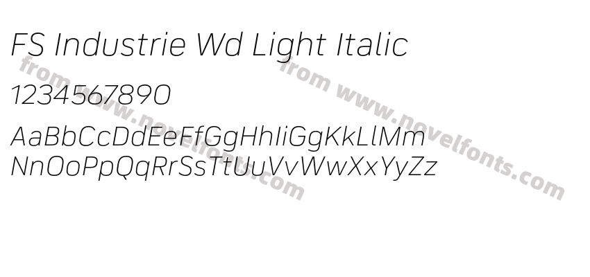 FS Industrie Wd Light ItalicPreview