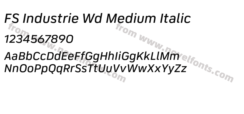FS Industrie Wd Medium ItalicPreview