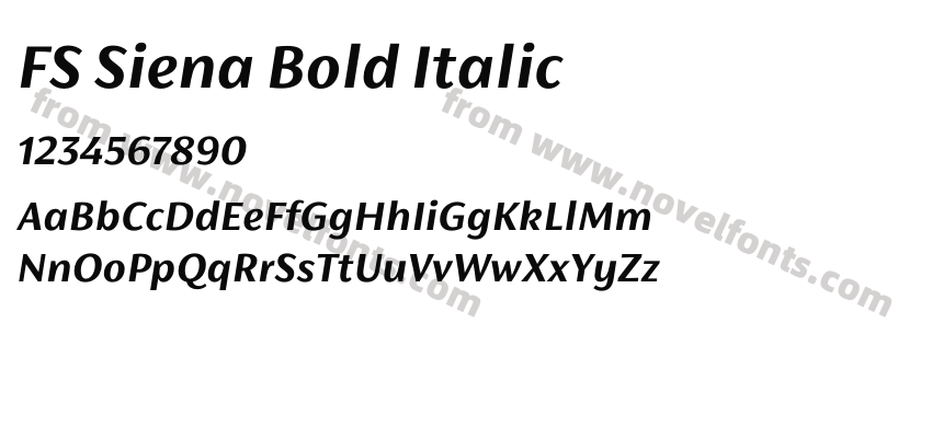 FS Siena Bold ItalicPreview