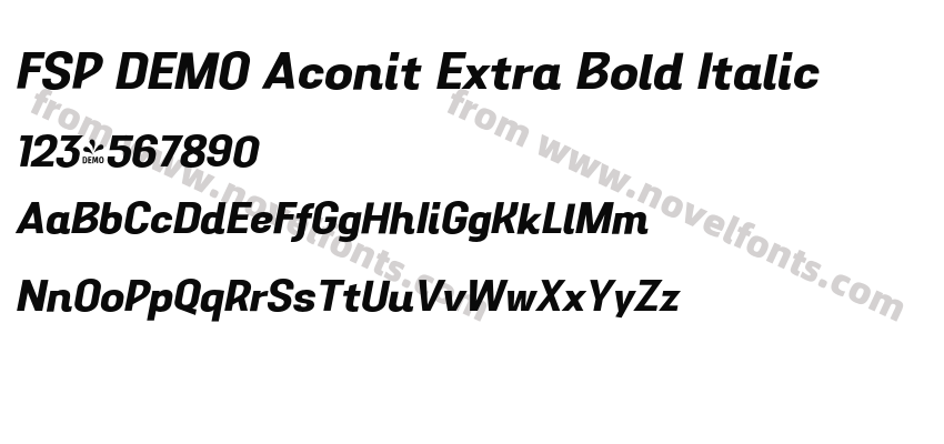 FSP DEMO Aconit Extra Bold ItalicPreview