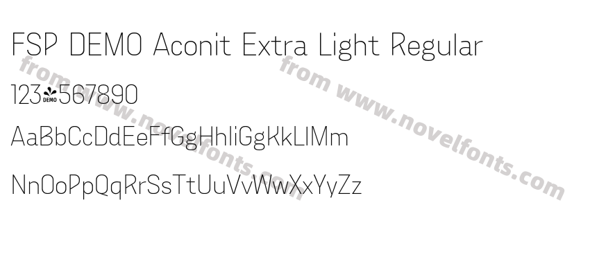 FSP DEMO Aconit Extra Light RegularPreview