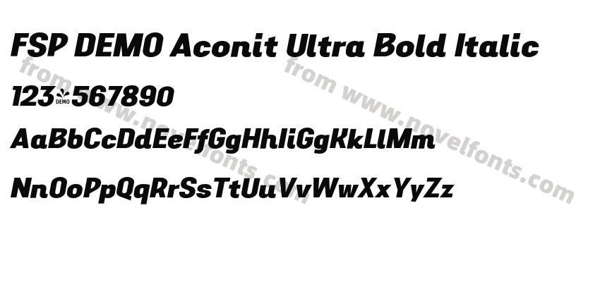 FSP DEMO Aconit Ultra Bold ItalicPreview