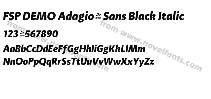 FSP DEMO Adagio_ Sans Black ItalicPreview