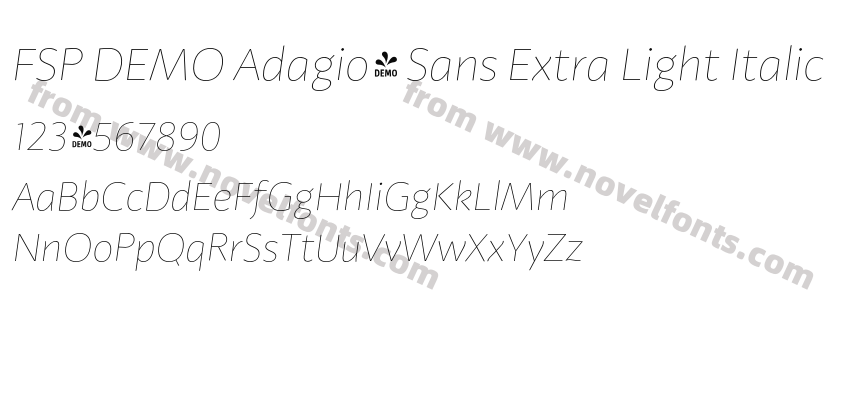 FSP DEMO Adagio_ Sans Extra Light ItalicPreview