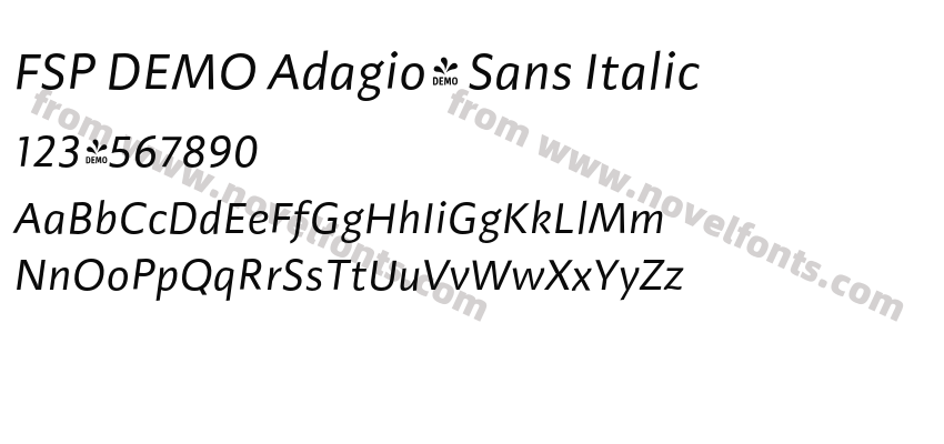 FSP DEMO Adagio_ Sans ItalicPreview
