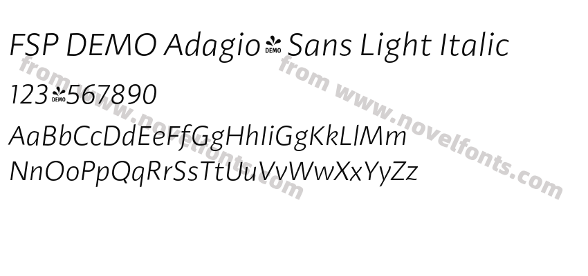 FSP DEMO Adagio_ Sans Light ItalicPreview