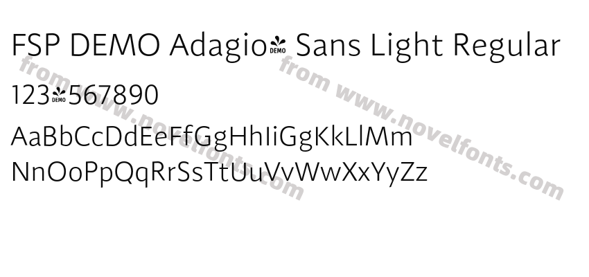 FSP DEMO Adagio_ Sans Light RegularPreview