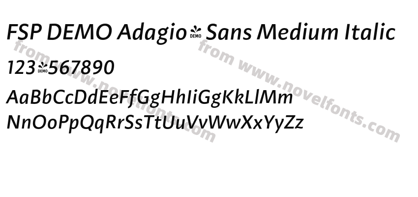 FSP DEMO Adagio_ Sans Medium ItalicPreview